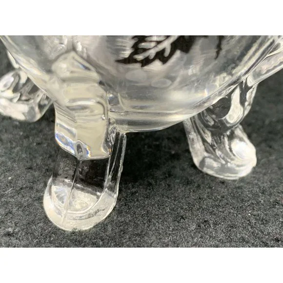 VIKING GLASS #42  Four Toed Open Sugar & Creamer SILVER CITY Springtime Overlay - Picture 7 of 10